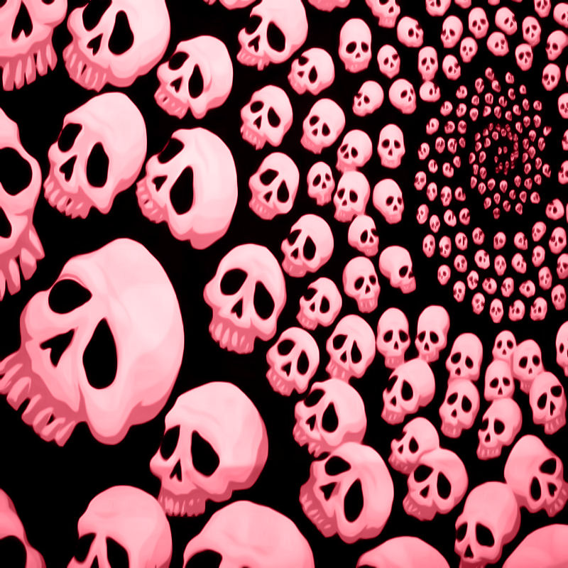 Pink Skulls Background Themes