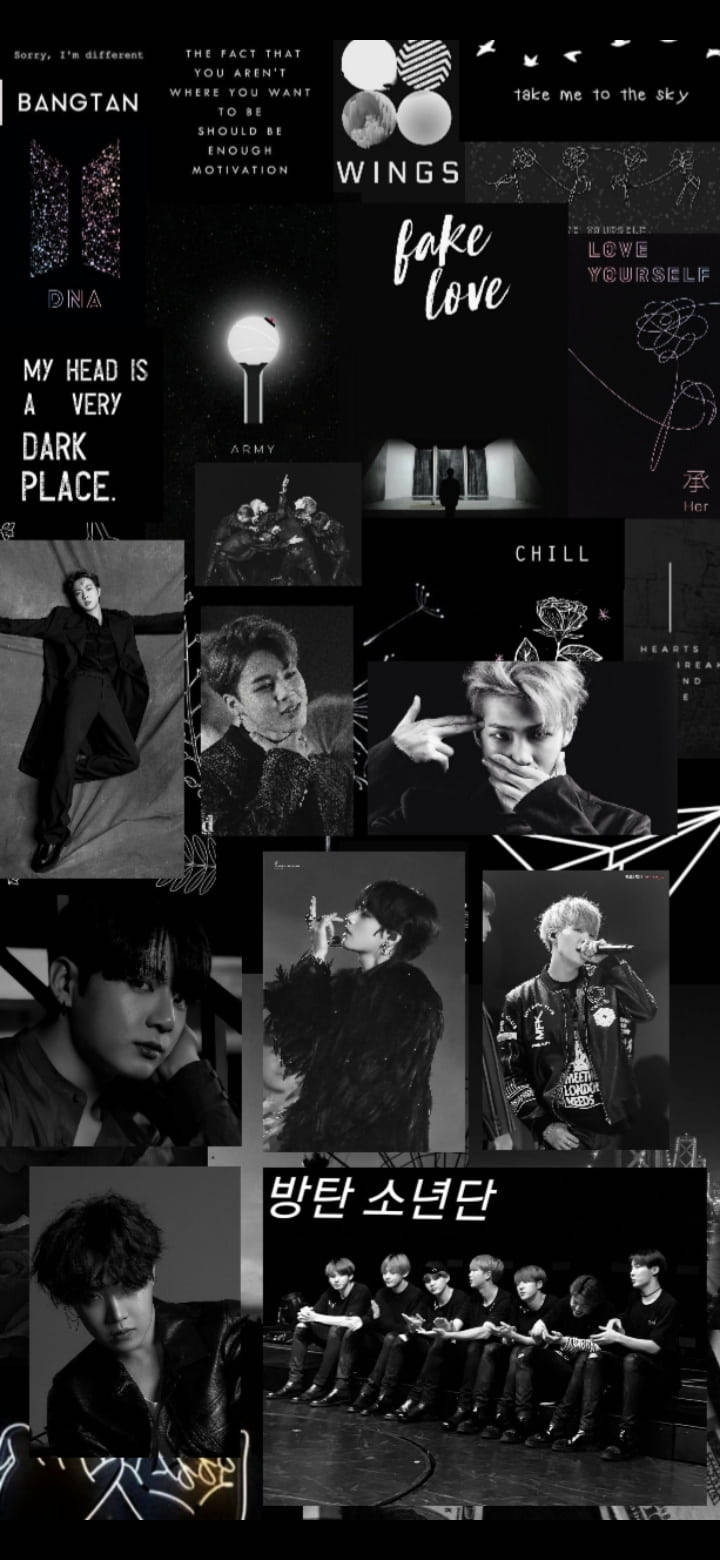 Bts Black Wallpaper