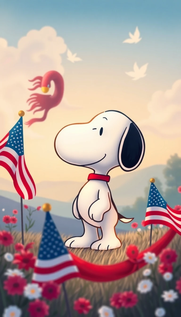Snoopy Memorial Day Wallpaper