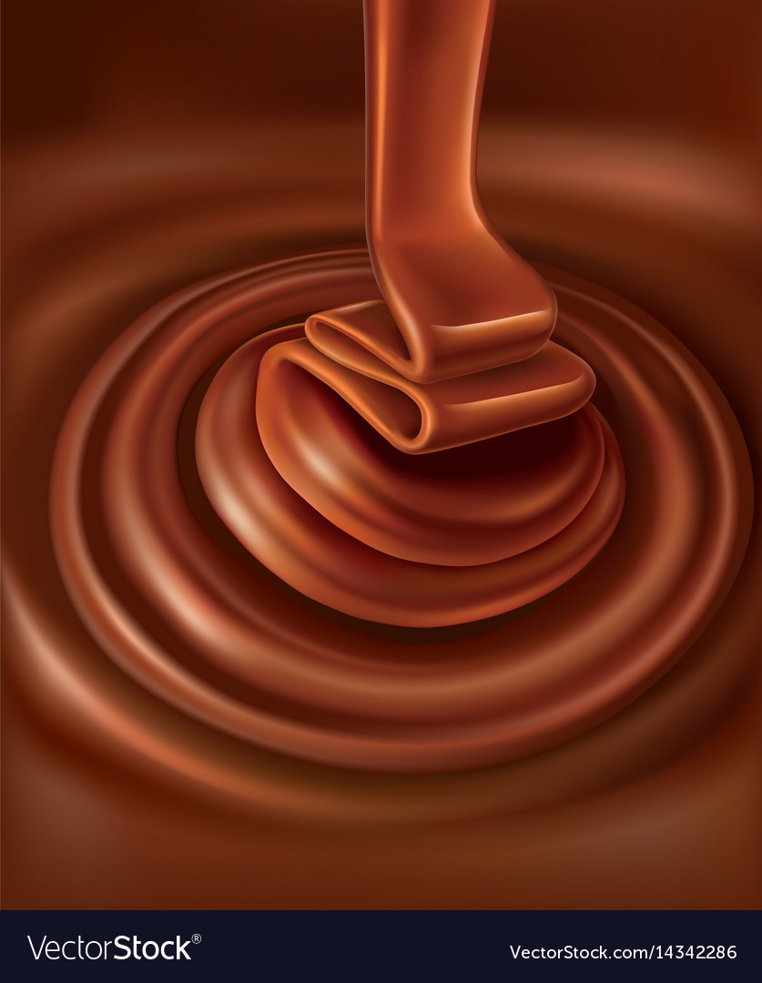 Chocolate Background Swirl Flowing Candy