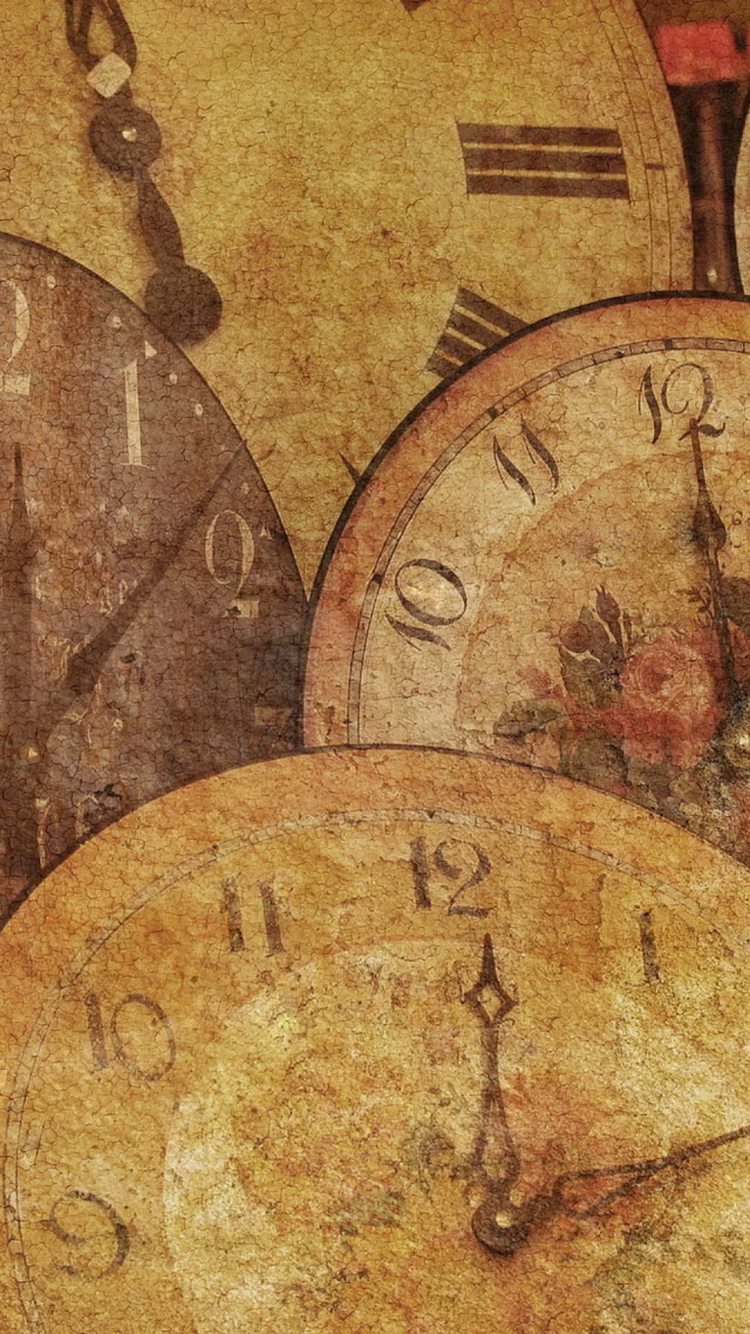 Clocks Vintage iPhone Wallpaper HD And