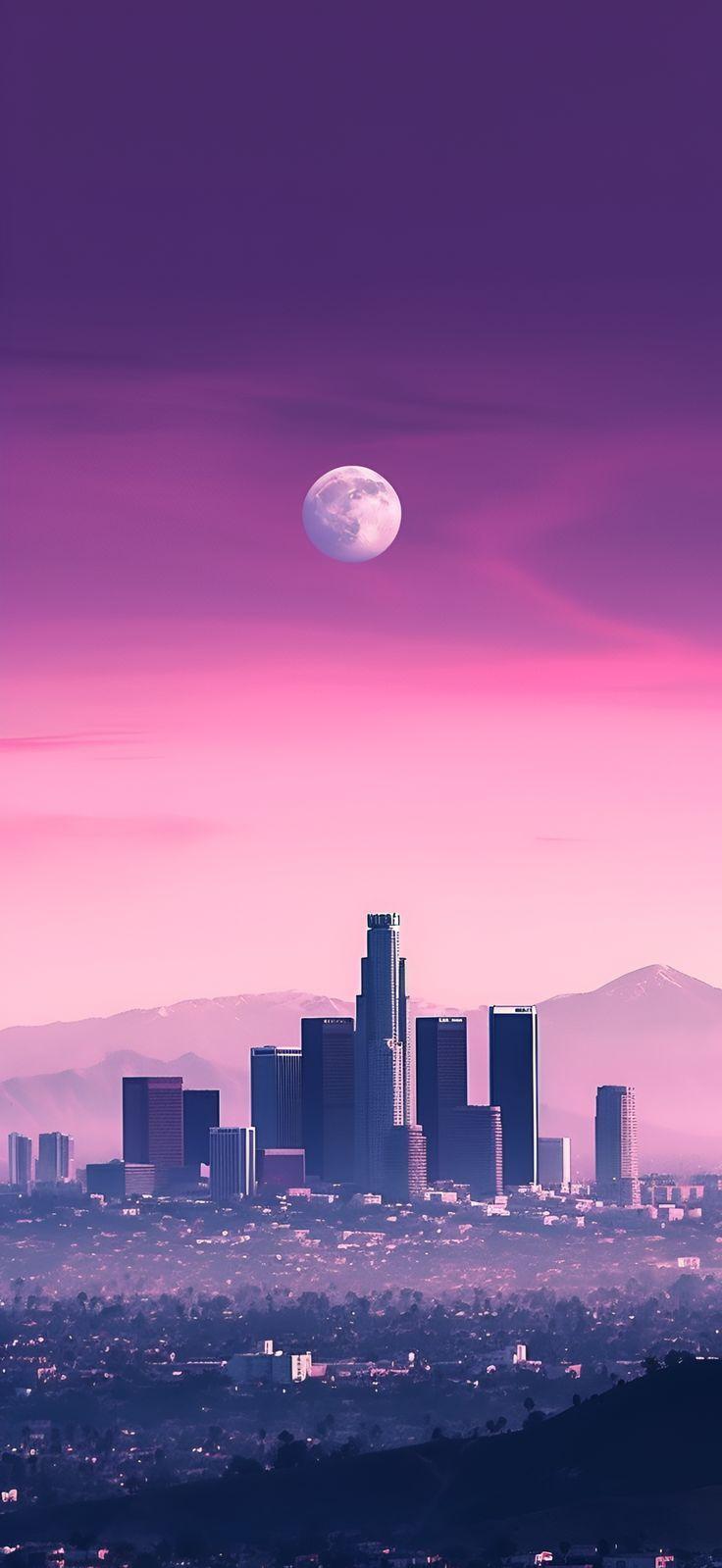 Los Angeles Aesthetic Pink Wallpaper