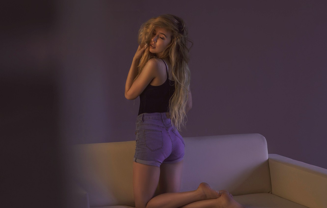 Wallpaper Ass Pose Hair Shorts Girl Legs Sasha Rusko Image
