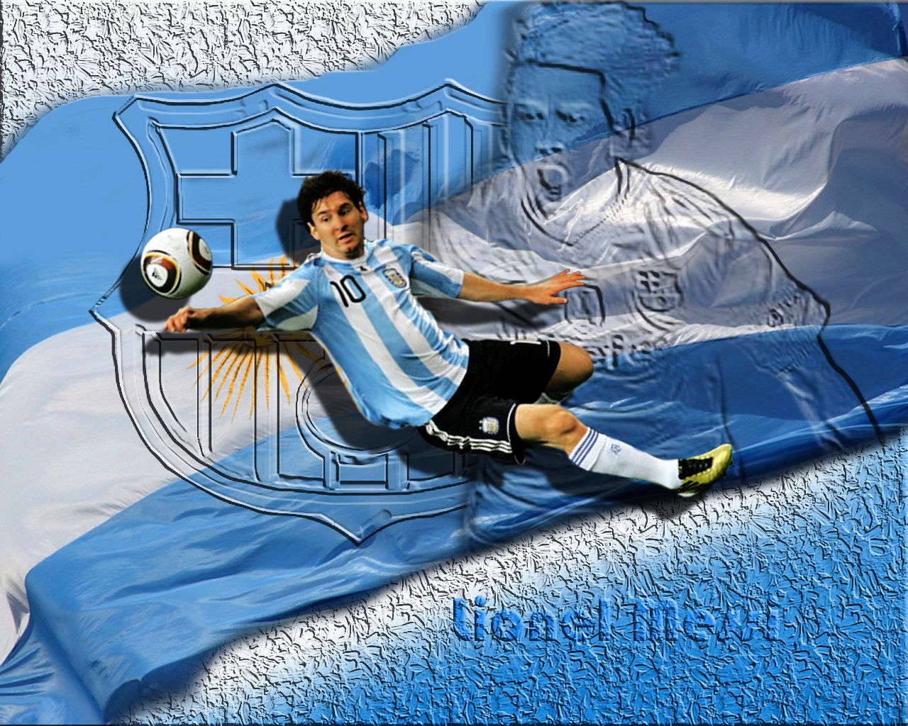 Messi Argentina Flag Background Wallpaper Lionel