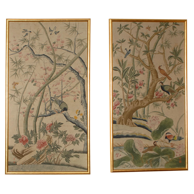 Chinoiserie Chic Framed Chinoiserie Wallpaper Panels 768x768