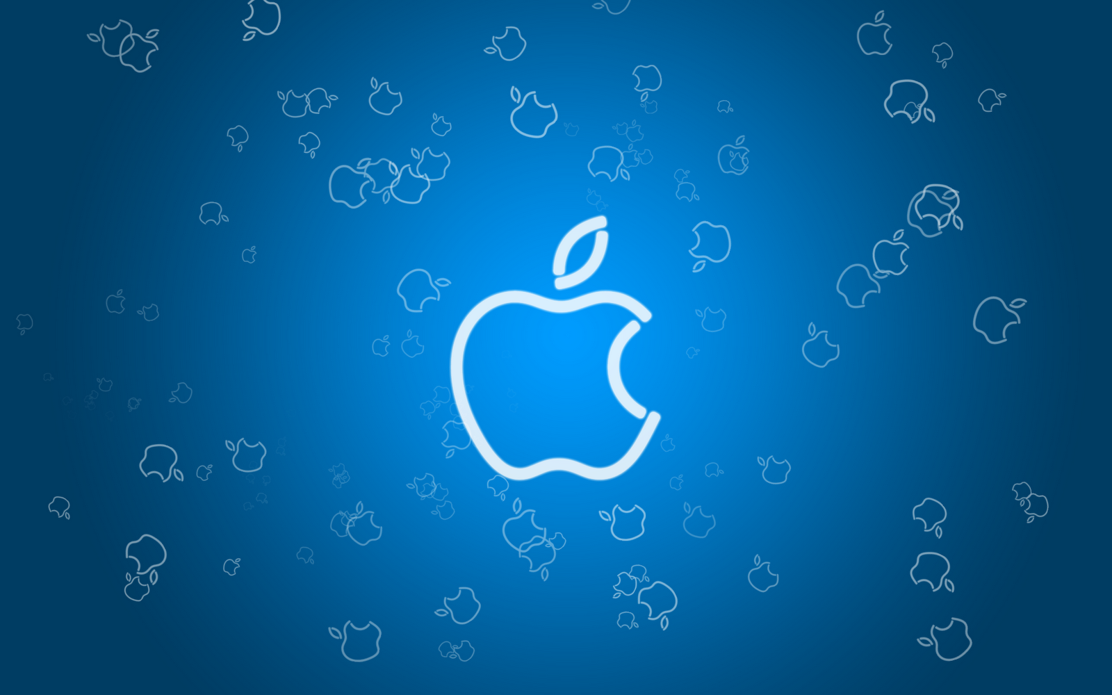 Blue Apple Logo Wallpaper Image Wallpaperlepi