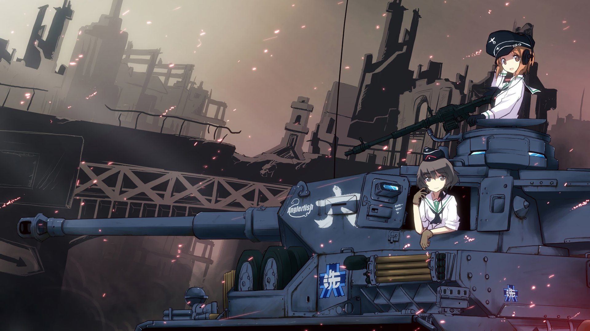 Wallpaper Tiger Aircraft War Military Anime Art Tank Anime Tiger  War Tank Military Vehicle Girls and Panzer Anime girls Anime girls  images for desktop section сёдзё  download