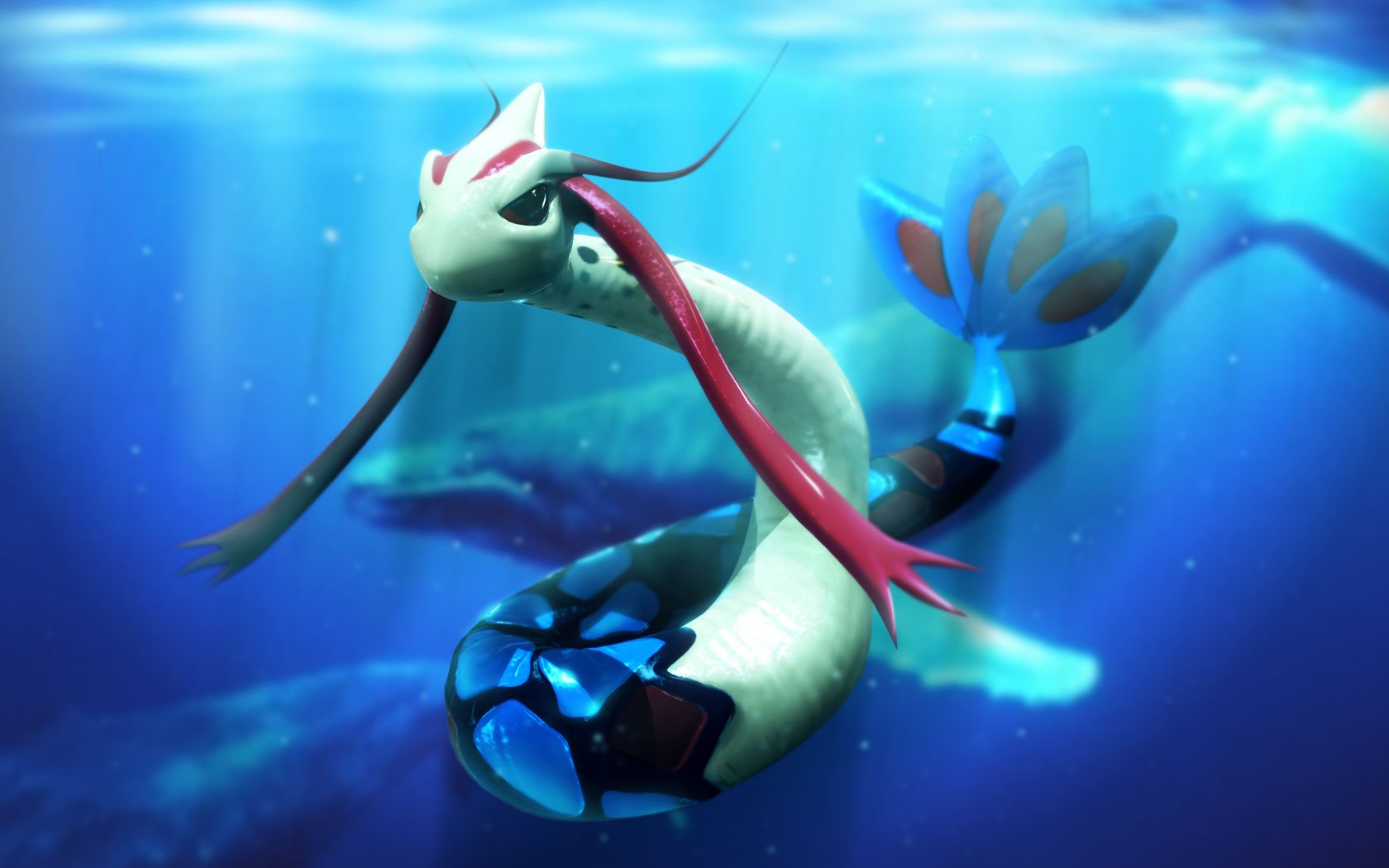 Water 3d Pokemon Artwork Underwater Wallpaper