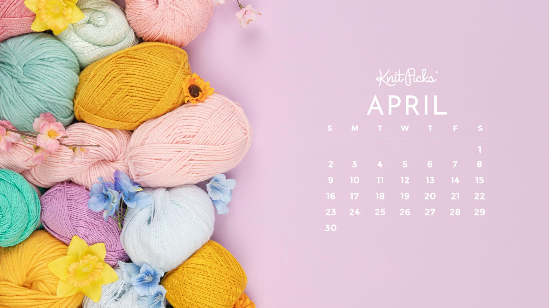 Free Downloadable April 2023 Calendar   KnitPicks Staff Knitting Blog