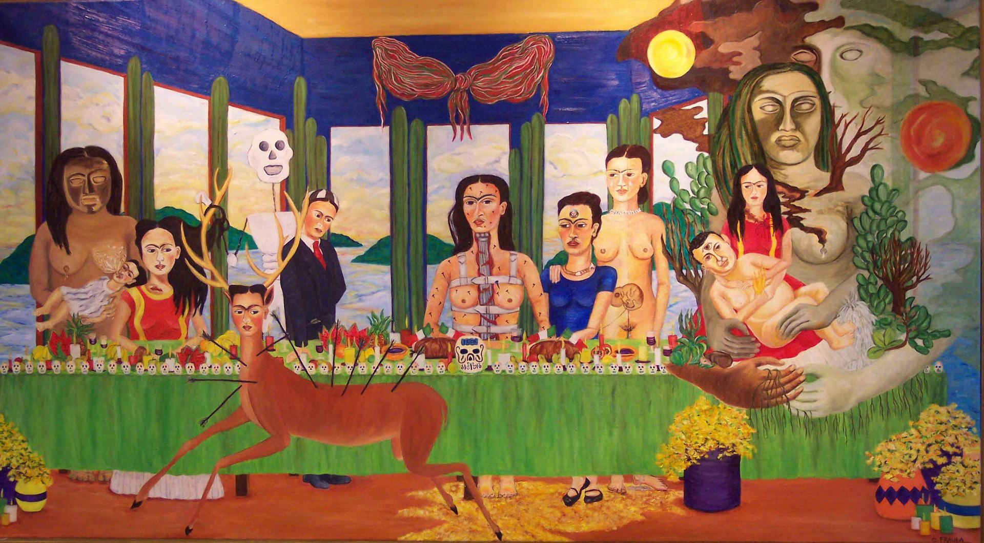 Buy Childrens Mural Frida Kahlo Kids Wallpaper Black and Online in India   Etsy