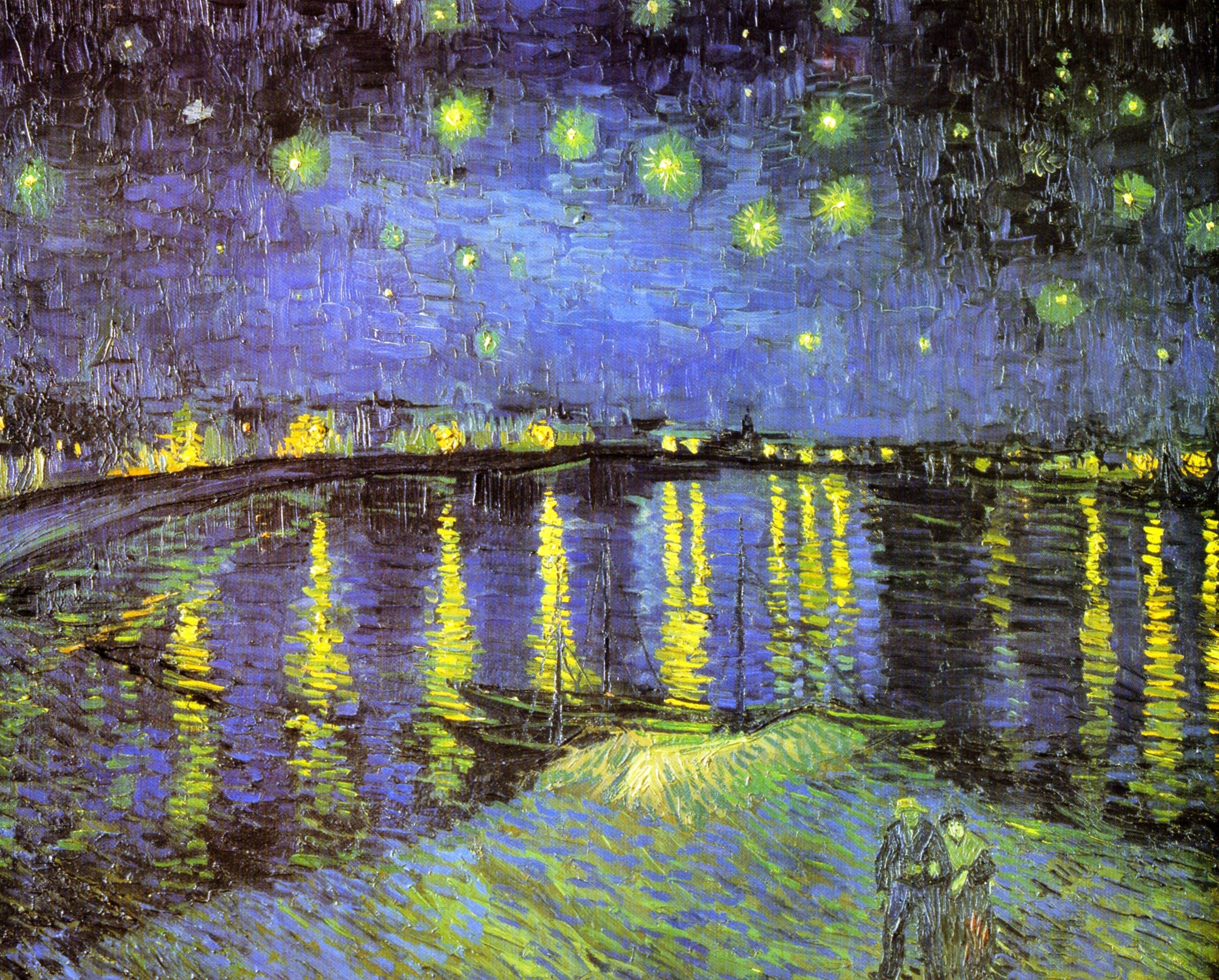 Night Classic Vincent Van Gogh Starry Over The Rhone