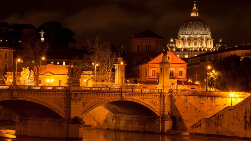 Vatican City Night Lights HD Wallpaper Wallpaperfx