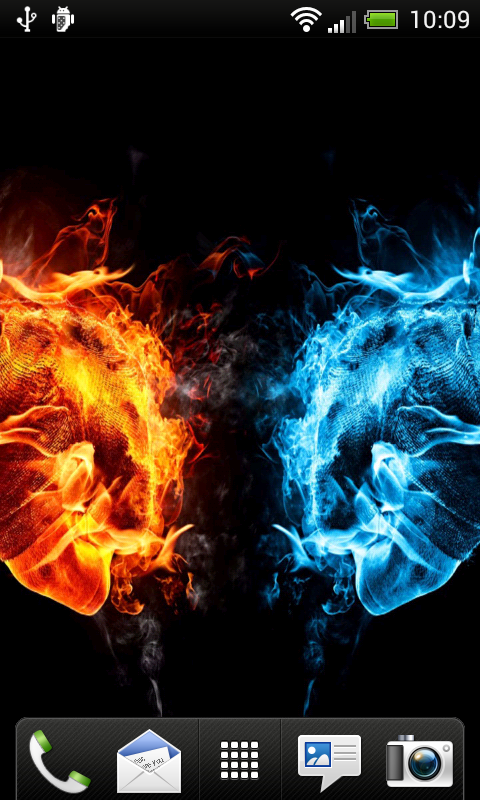Cool Fire And Water Background