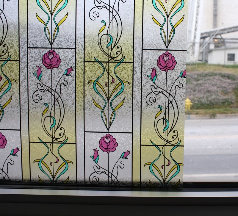 2ft Decorative Adhesive Static Cling Window Film Treatments