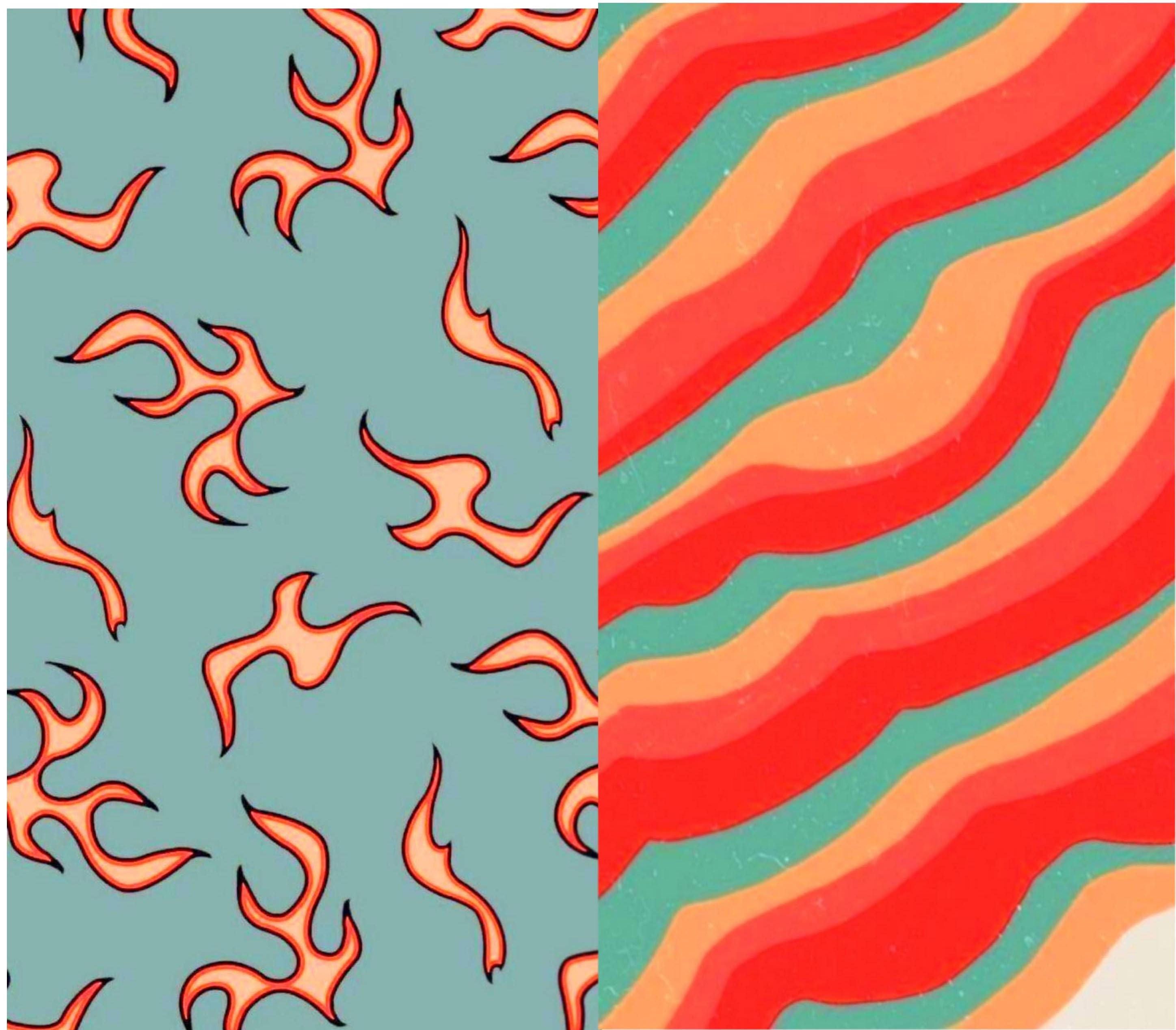 Fiery And Wavy Indie Aesthetic Wallpaper By Y