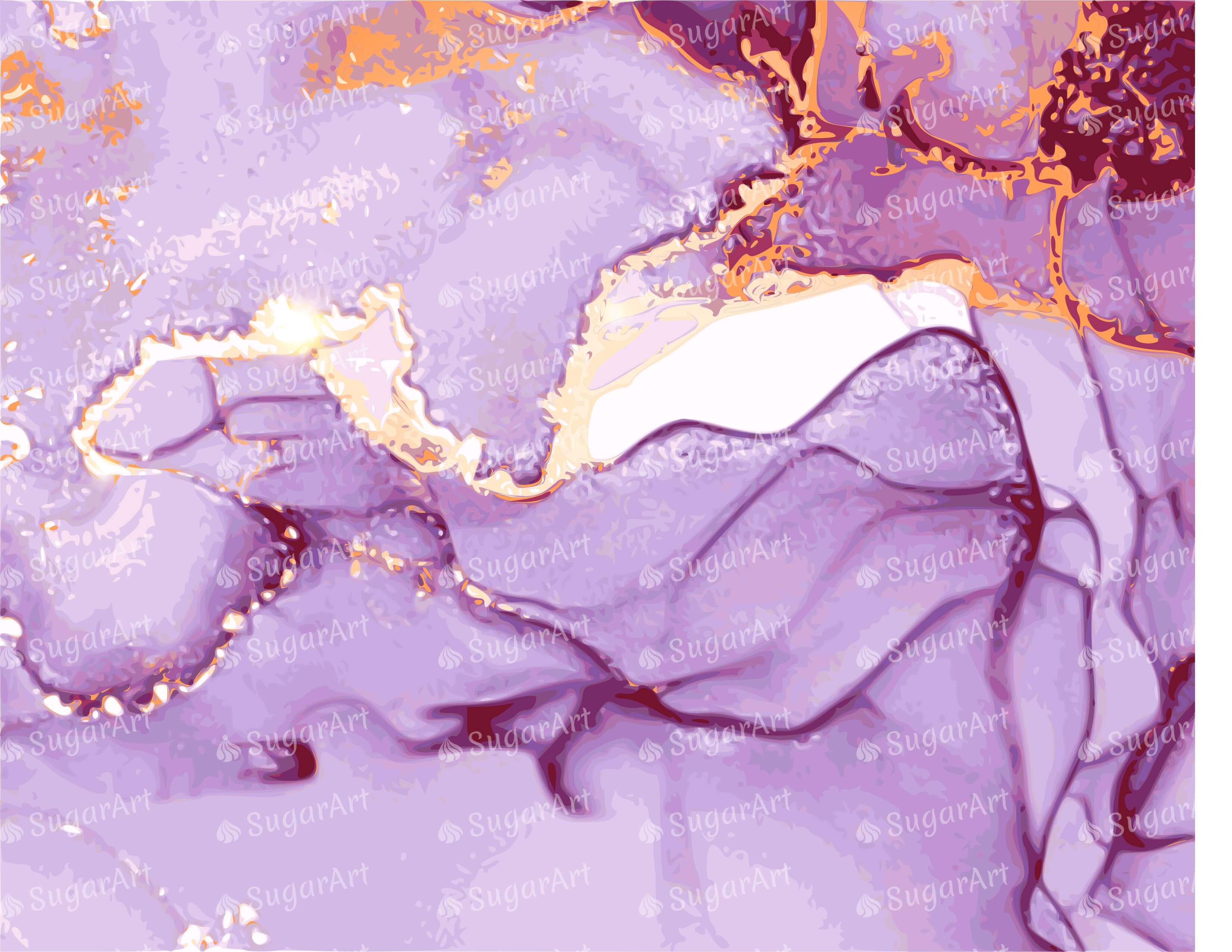 Pink Purple Marble Abstract Background Icing ISA190 Sugar Art