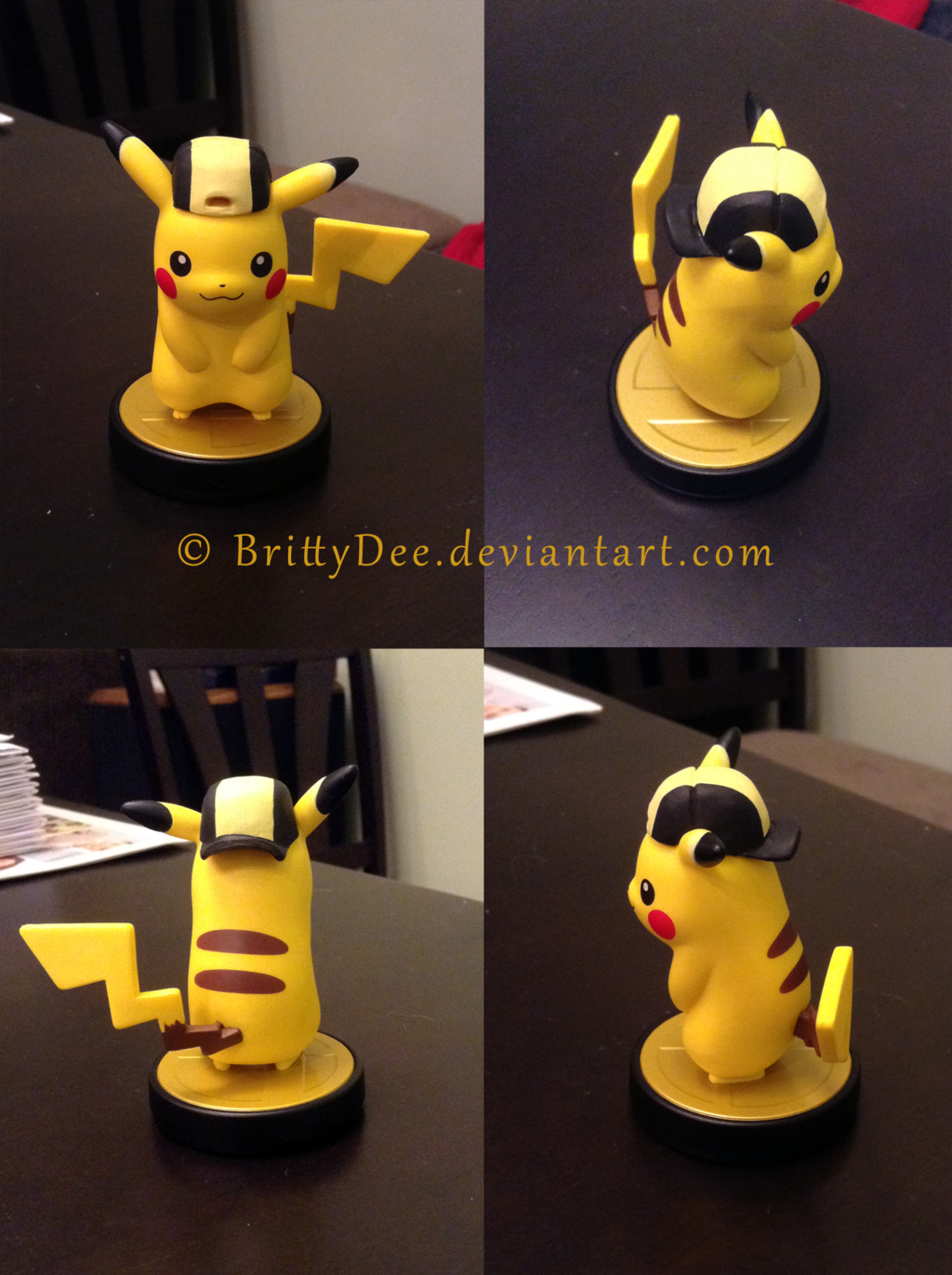 Pikachu Amiibo Super Smash Bros Gold Hat Custom By Brittydee On