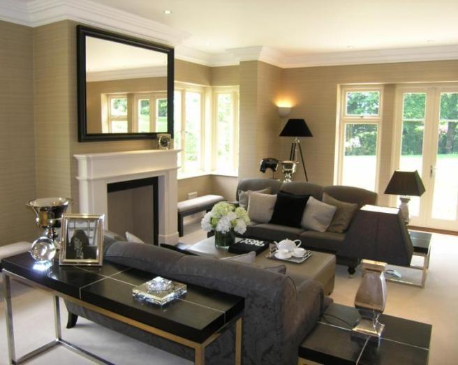 21104485 living room white beige grey black lounge modern wallpaper