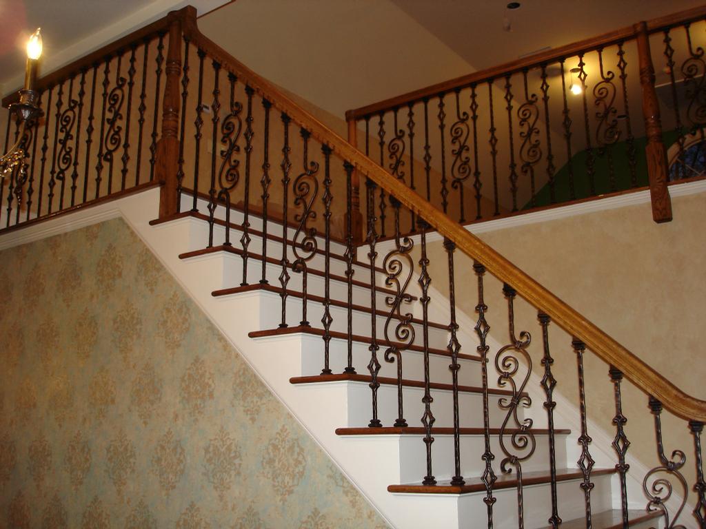 Beautiful Iron Stair Railing Gorgeous Wallpaper With Staircase Design