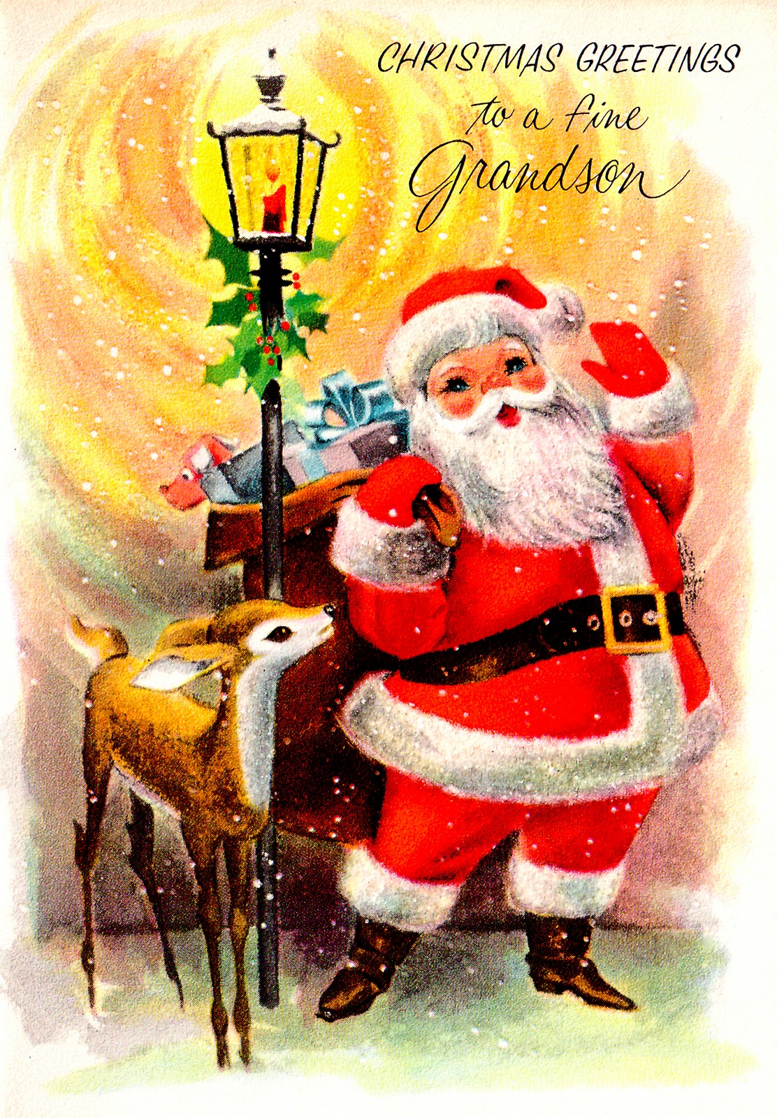 Cards Wallpaper Vintage Santa Christmas