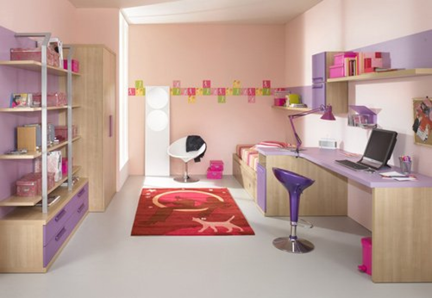 Wallpaper kids room decor violet color scheme 02 may 2010 photo