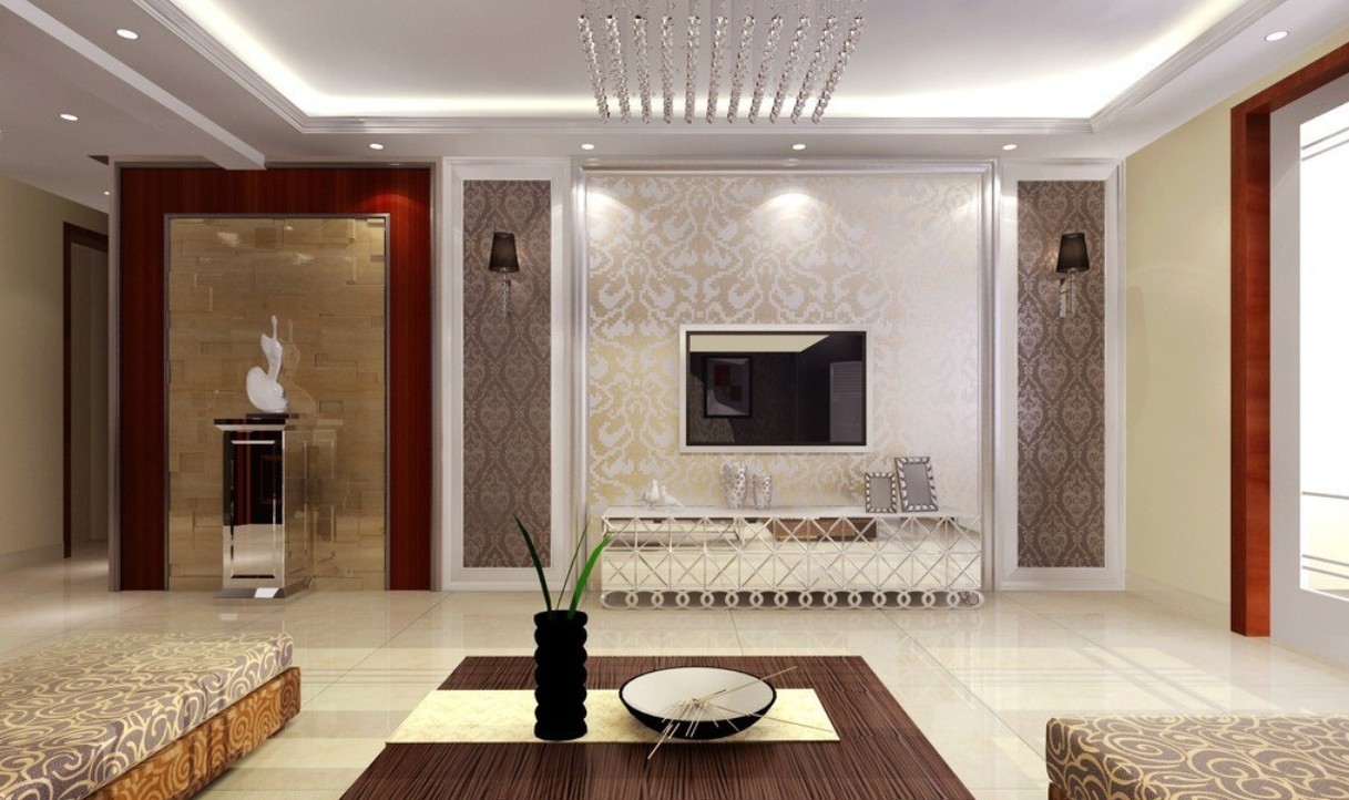 Wallpaper Living Room Designs For Duplex