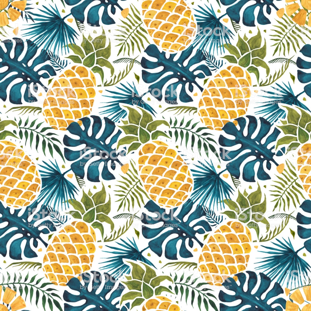 Pineapple Background Watercolor Seamless 680070   PNG Images   PNGio
