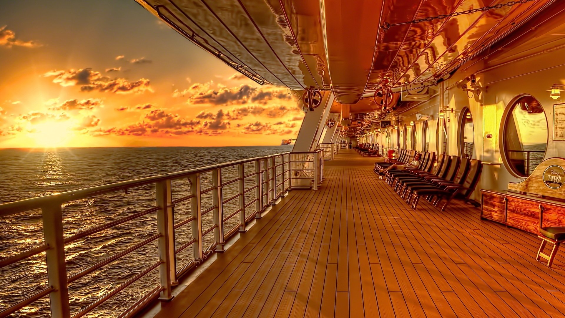 Of The Sunset From Disney Fantasy Oceanliner Deck HD