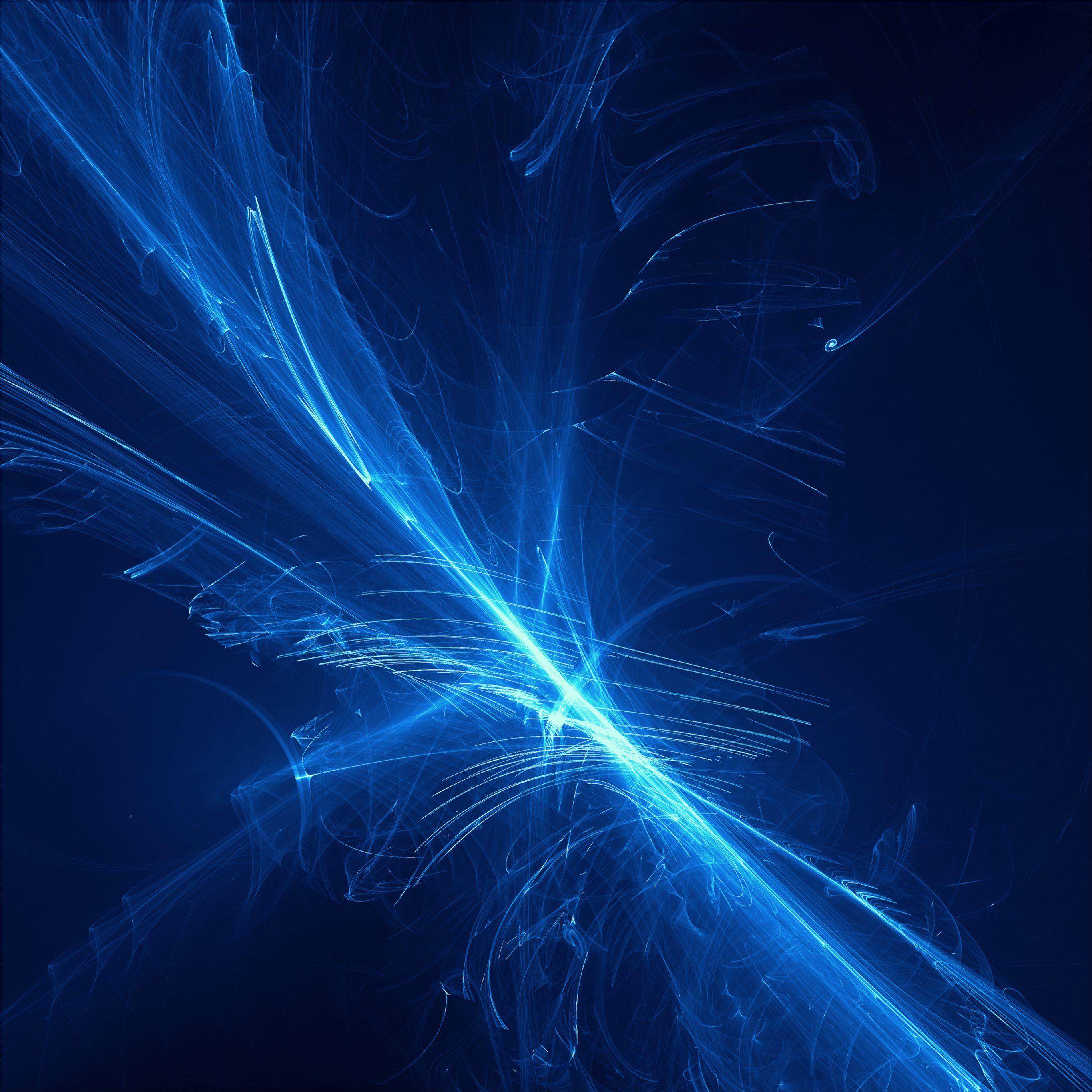 fractal blue abstract 3d 5k iPad Pro Wallpapers Free Download