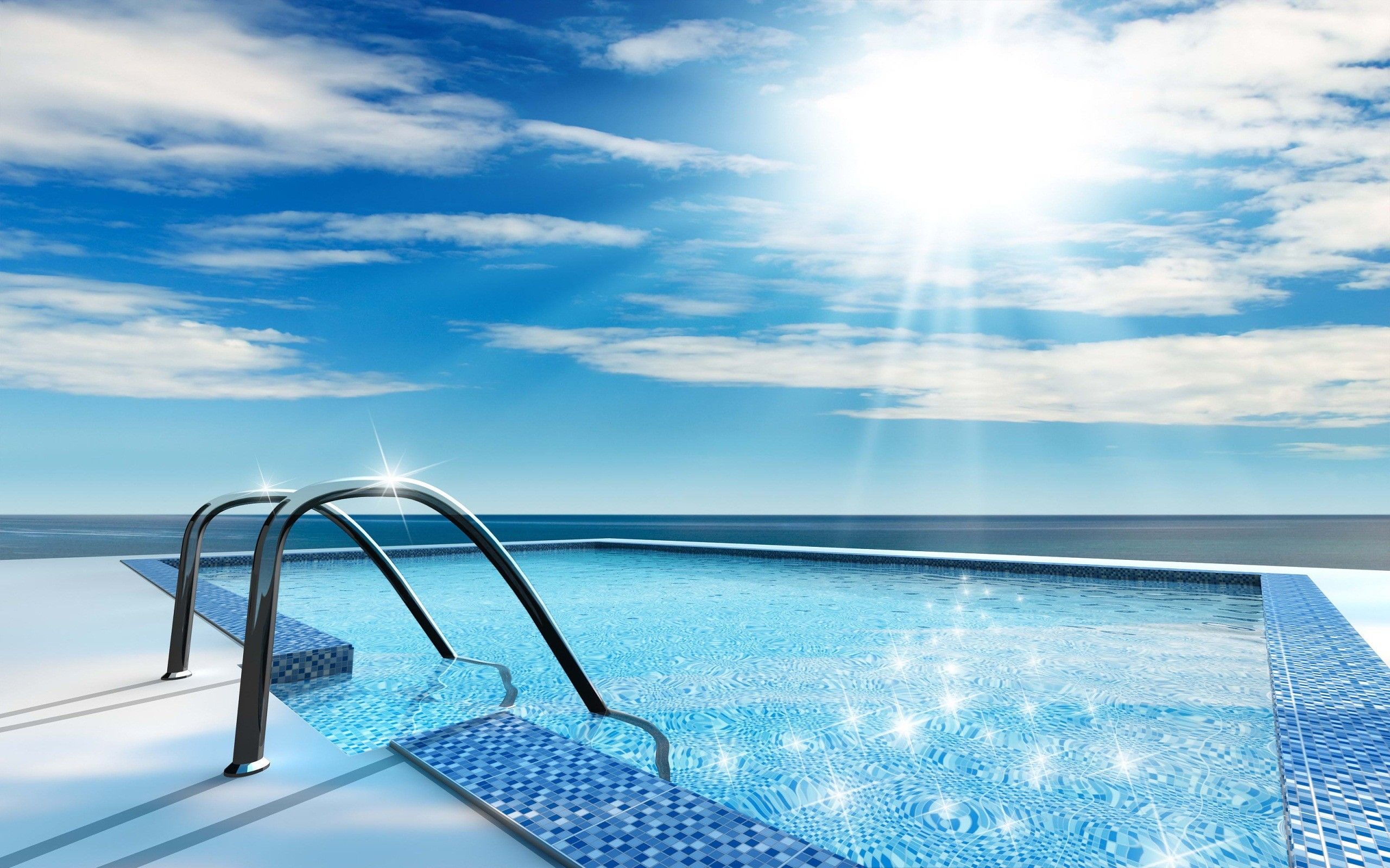 Swimming Pool Wallpaper Top Background