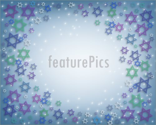 Of Illustrated Background Border Or Frame For Hanukkah With Jewish