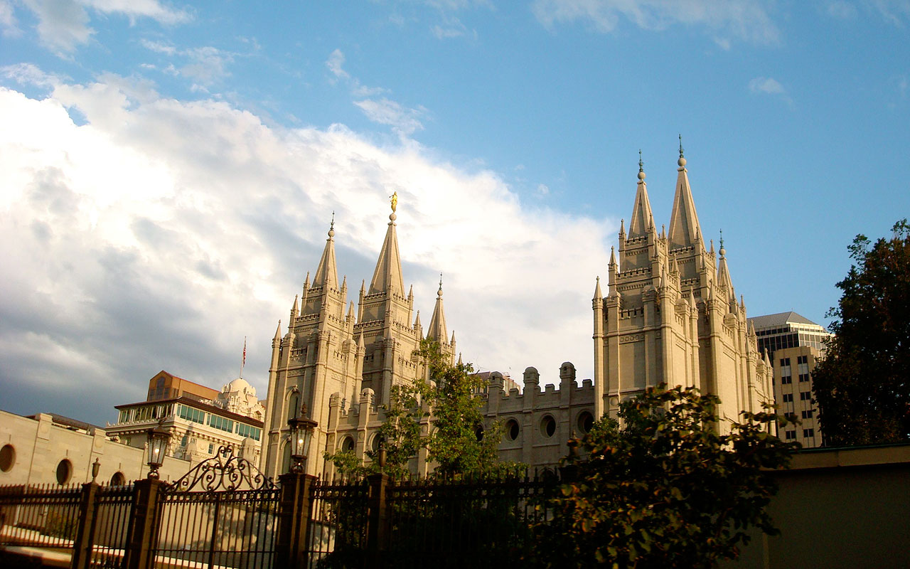 Click to enlarge this image of the Salt Lake Mormon Temple