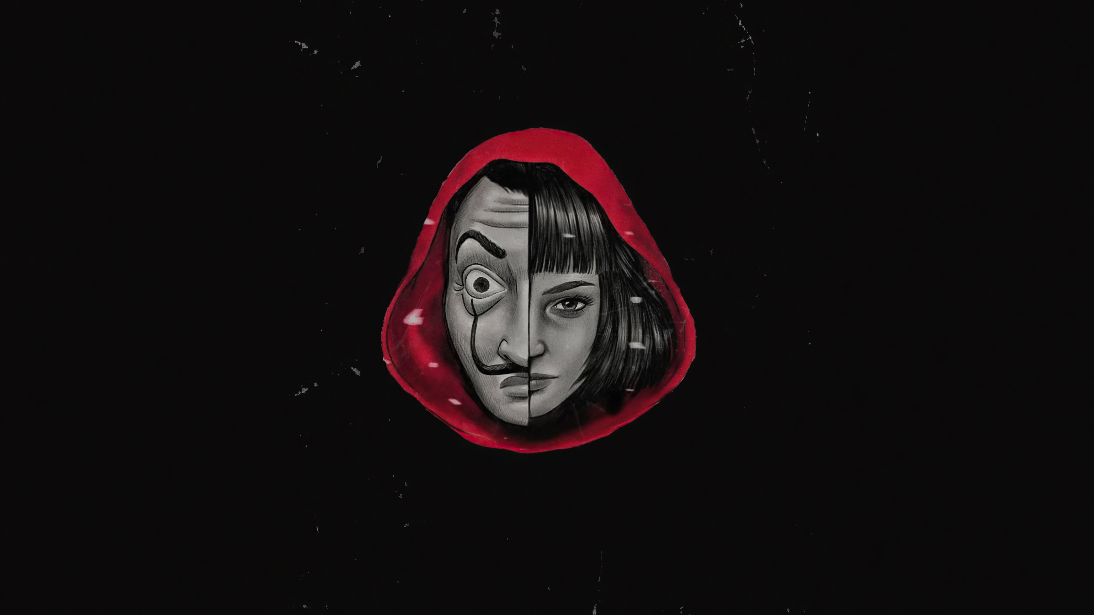 Money Heist Dali Mask Tokio 4k Wallpaper