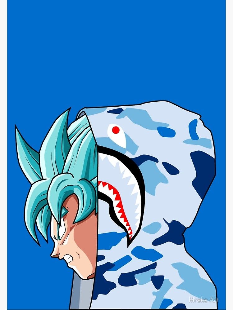 Goku Ssb Bape Poster By Mrake Art Dragon Ball