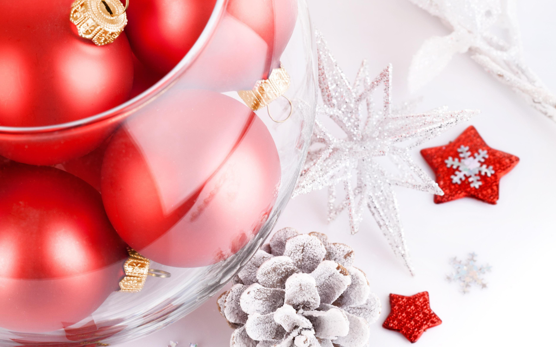 Download Christmas Red Balls Ornaments Desktop HD Wallpaper Search