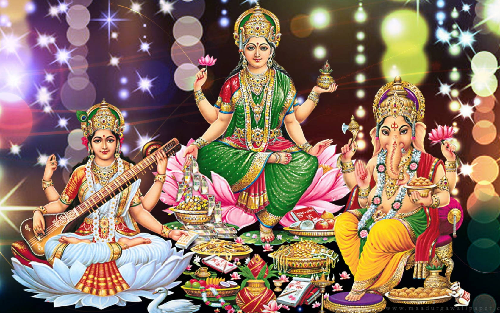 Goddess Lakshmi HD Wallpaper