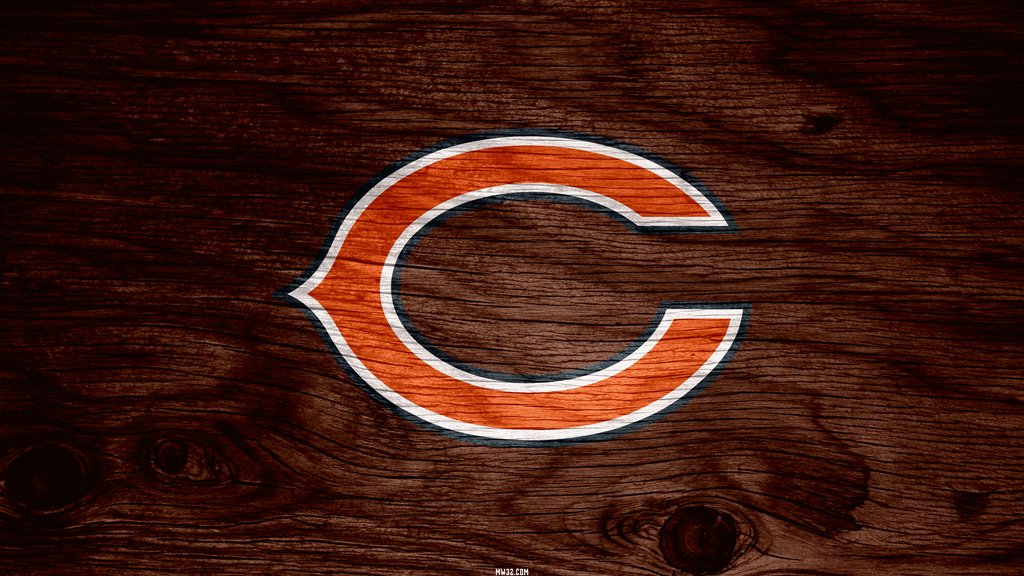 Chicago Bears Brown Weathered Wood Wallpaper For iPhone