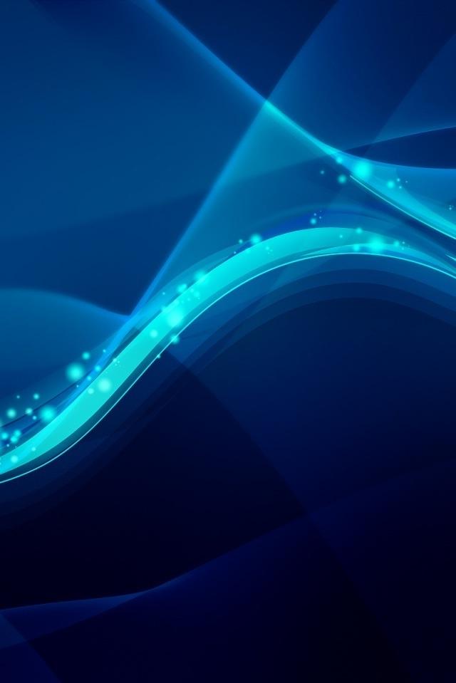 Blue Abstract Wave iPhone HD Wallpaper