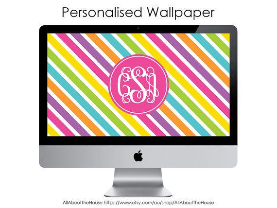 Monogram Wallpaper Desktop Background Laptop Puter Rainbow Any Scr