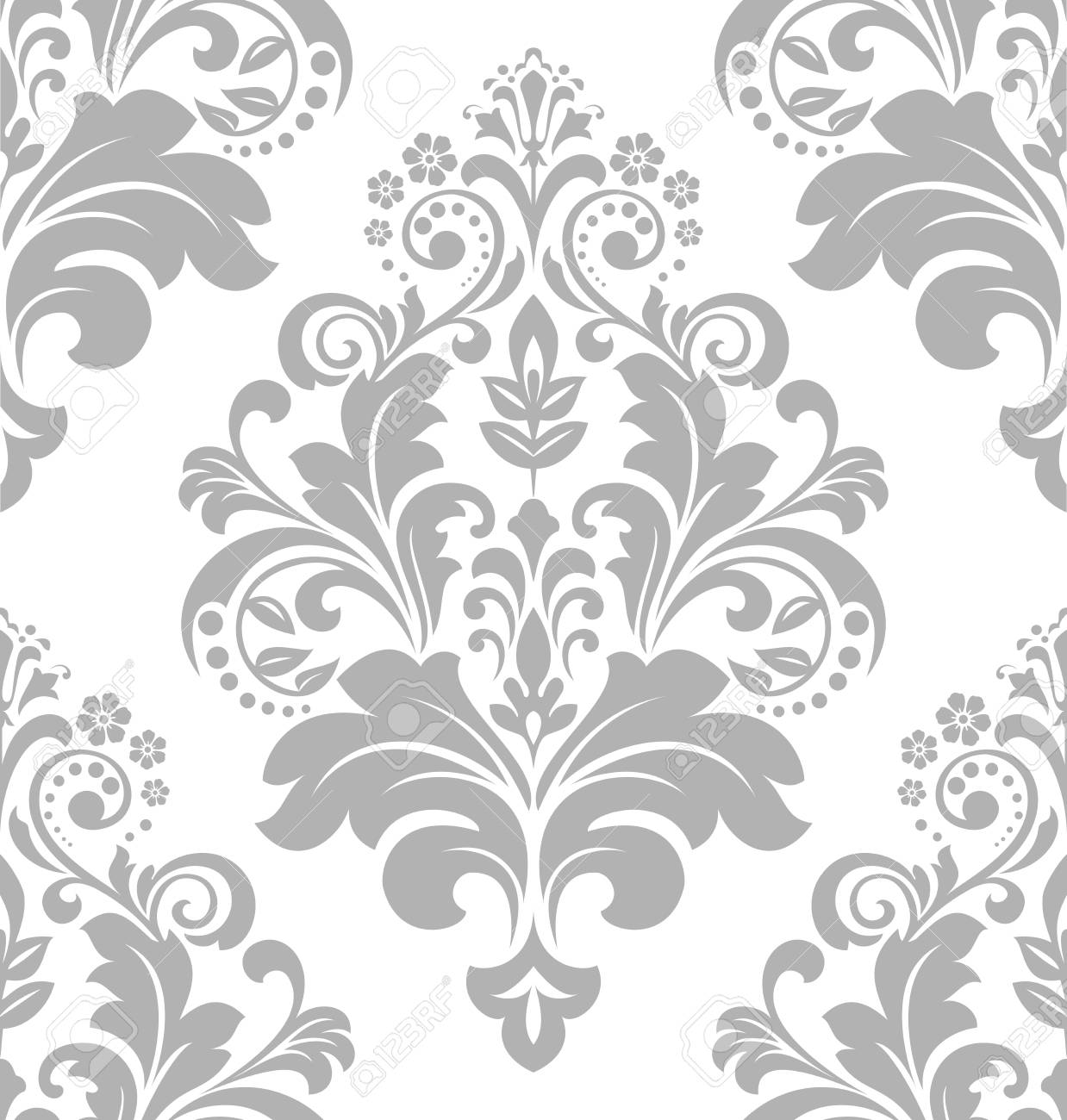 Wallpaper In The Style Of Baroque A Seamless Vector Background