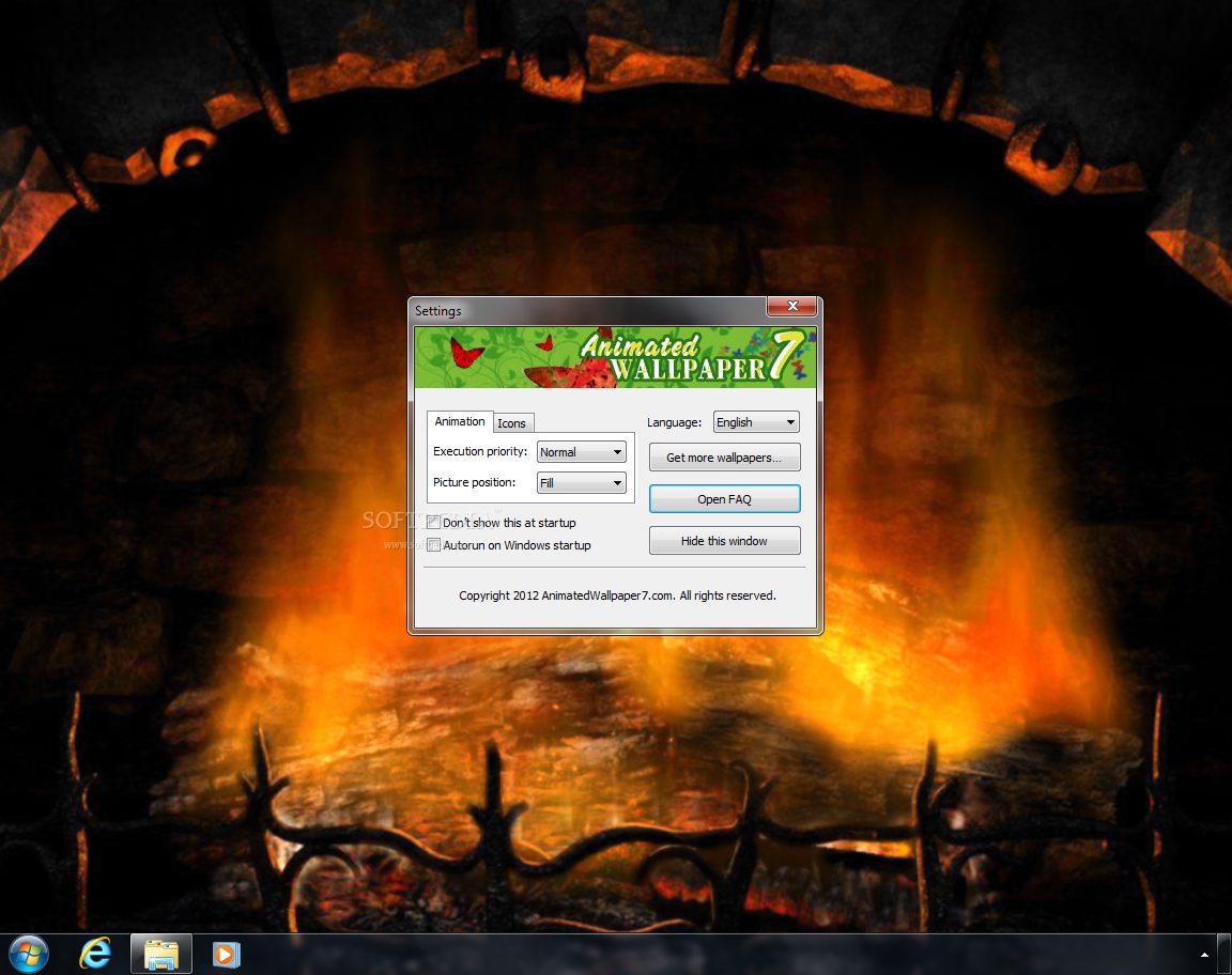 Progscreenshots Fireplace Animated Wallpaper Screenshot Html