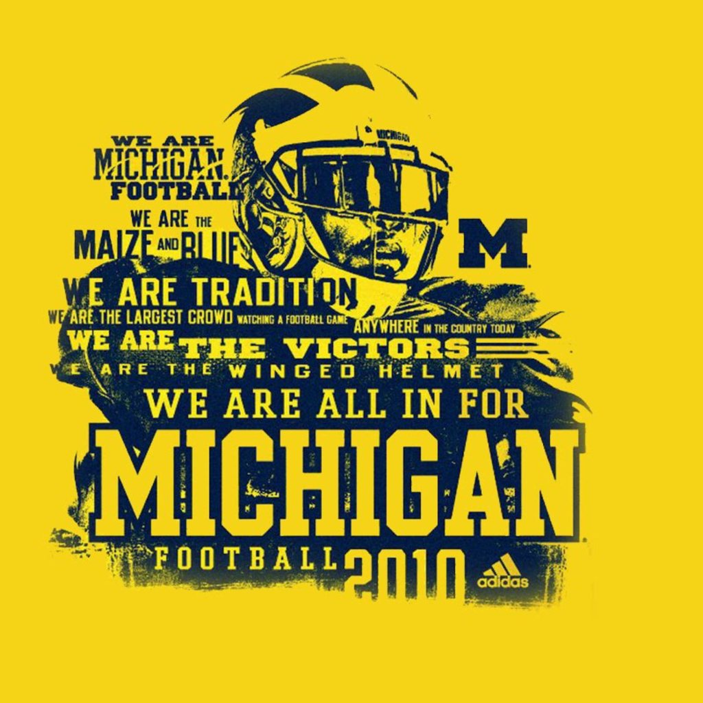 University of Michigan Football Wallpaper for Apple iPad 1024x1024