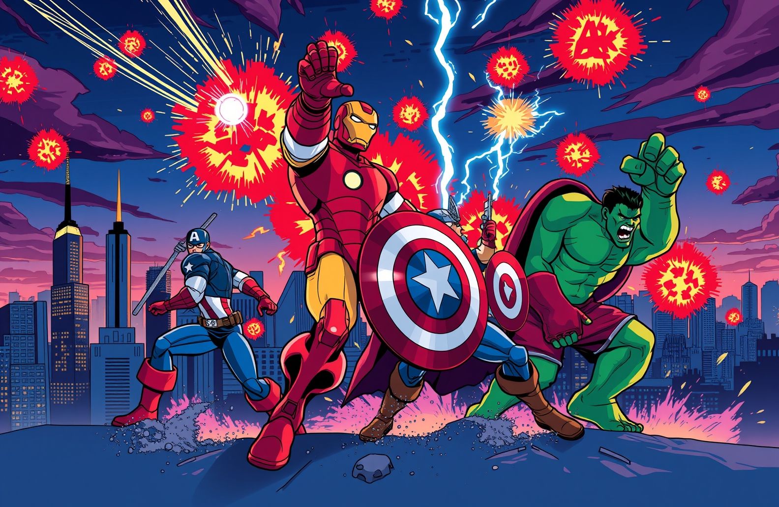 Avengers Cartoon Wallpaper
