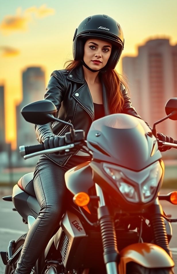 Motorcycle Girl Wallpaper