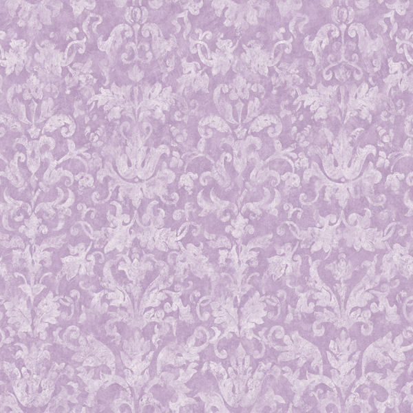 Distressed Damask Purple Prepasted Wallpaper Wall Sticker Outlet