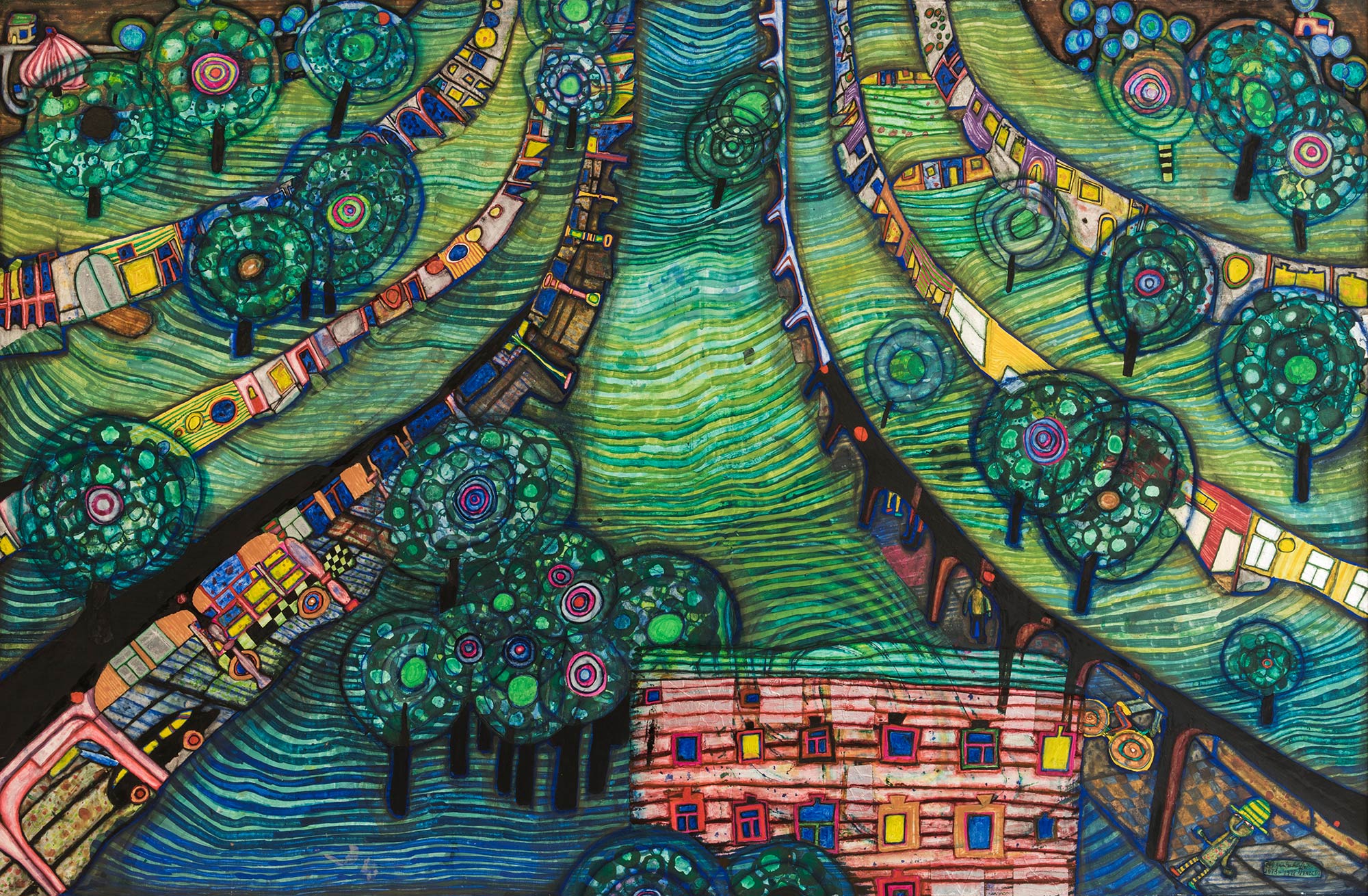 Photo Hundertwasser Architecture Building Construction