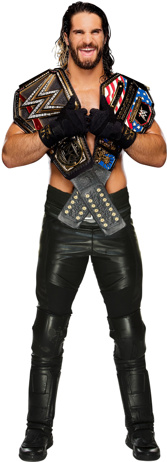 Seth Rollins Wwe And Us Champion V2 By Wwematchcard