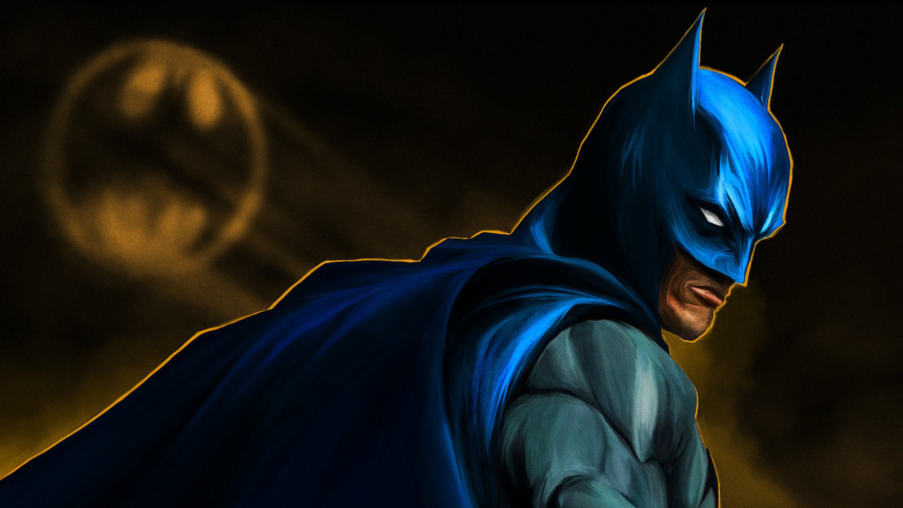 Batman Bruce Wayne Art Bat Signal Wallpaper