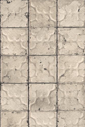 Brooklyn Tin Tiles Wallpaper Calm Light Living
