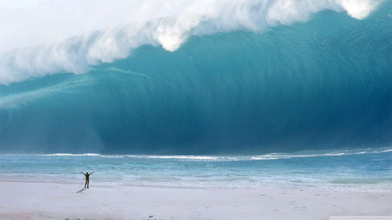 Wallpaper Man Vs Tsunami 1080p HD Upload At January